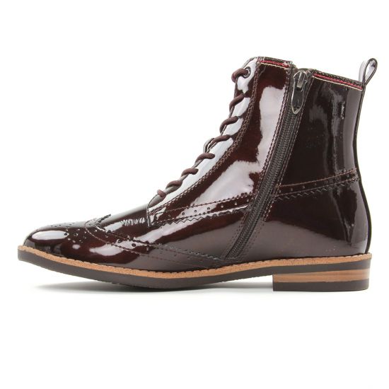 bottines à lacets marron mode femme automne hiver - Photo Produit 3