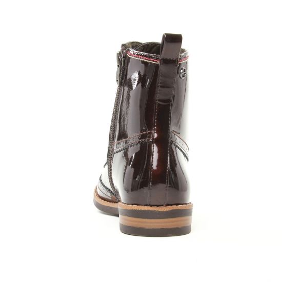 bottines à lacets marron mode femme automne hiver - Photo Produit 7