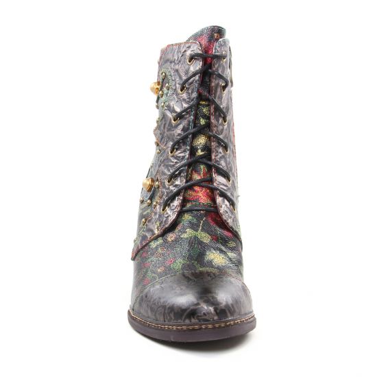 bottines à lacets multicolore mode femme automne hiver - Photo Produit 6
