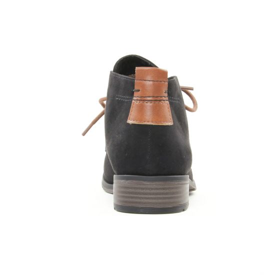 bottines à lacets noir mode femme automne hiver - Photo Produit 7