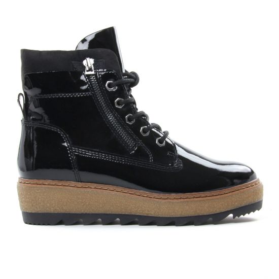 bottines à lacets noir mode femme automne hiver - Photo Produit 2