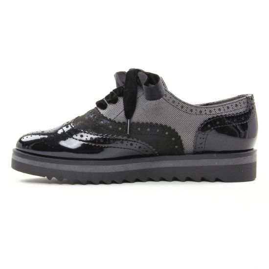 derbies gris noir mode femme automne hiver - Photo Produit 3