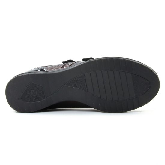 mocassins trotteurs marron doré mode femme automne hiver - Photo Produit 5