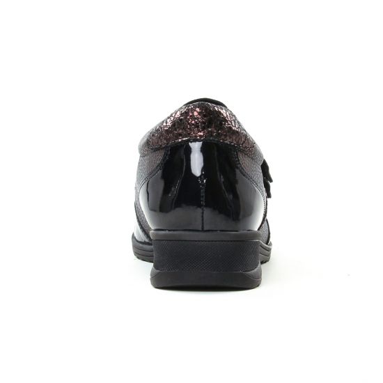 mocassins trotteurs marron doré mode femme automne hiver - Photo Produit 7