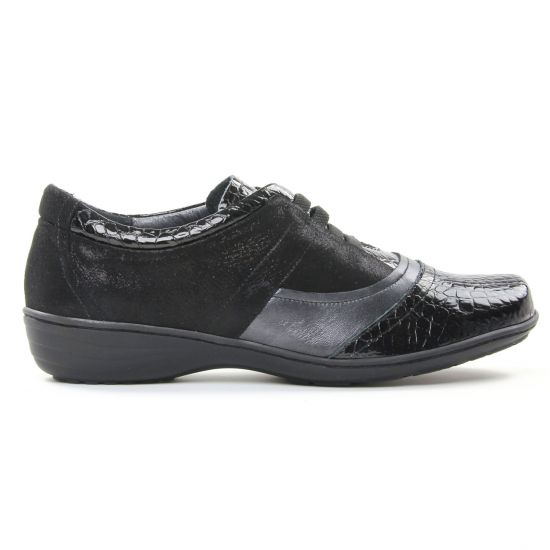derbies noir argent mode femme automne hiver - Photo Produit 2