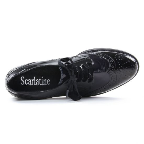 derbies noir bleu mode femme automne hiver - Photo Produit 4