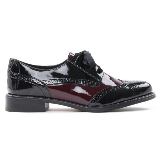 derbies noir bordeaux mode femme automne hiver - Photo Produit 2