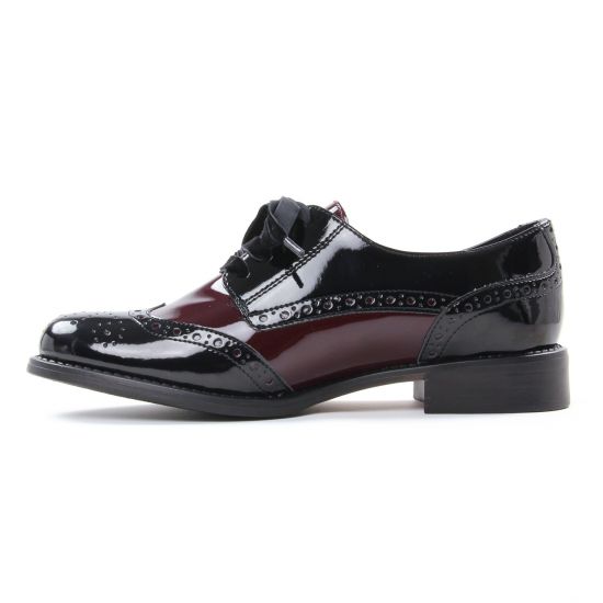derbies noir bordeaux mode femme automne hiver - Photo Produit 3