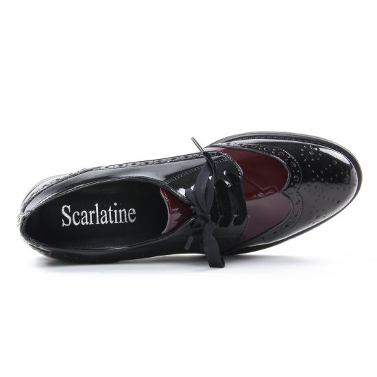 derbies noir bordeaux mode femme automne hiver - Photo Produit 4