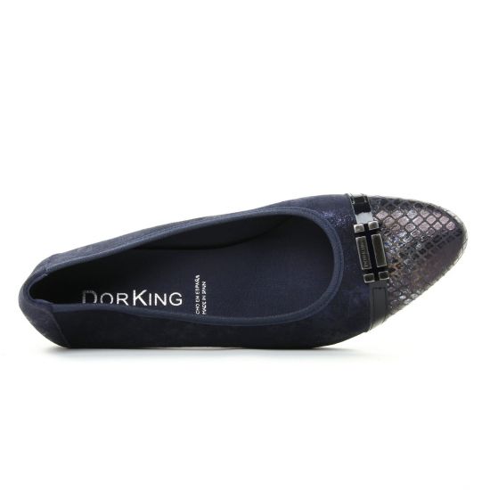escarpins trotteur bleu marine mode femme automne hiver - Photo Produit 4