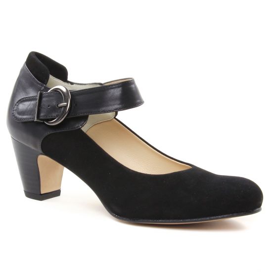 Escarpins Perlato 10914 Velours Noir, vue principale de la chaussure femme