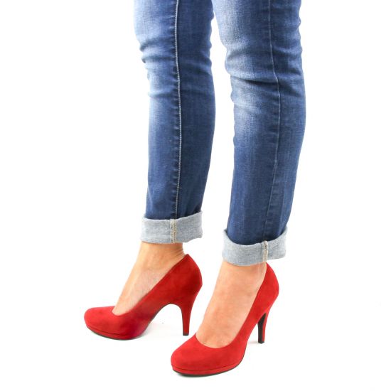escarpins rouge mode femme automne hiver - Photo Produit 8