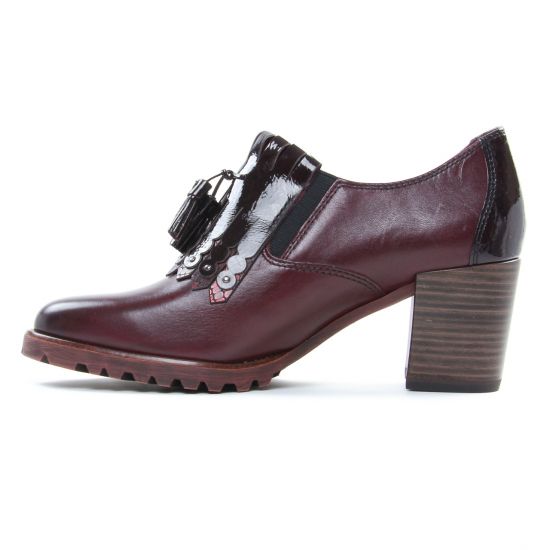 low boots bordeaux mode femme automne hiver - Photo Produit 3