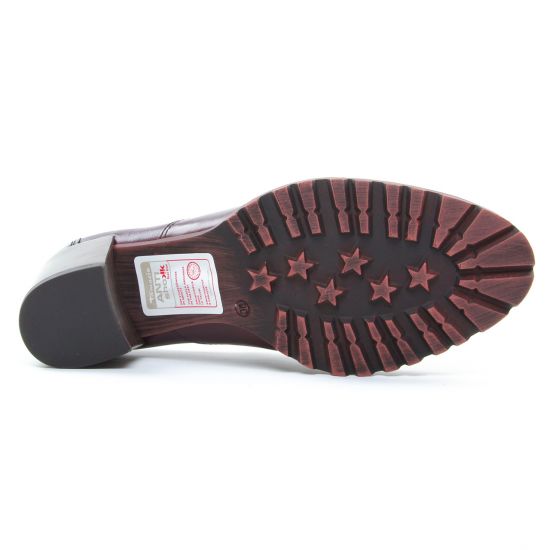 low boots bordeaux mode femme automne hiver - Photo Produit 5