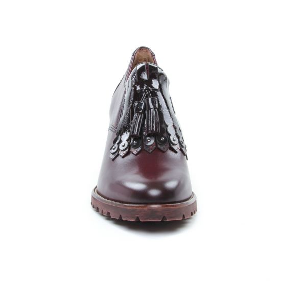 low boots bordeaux mode femme automne hiver - Photo Produit 6