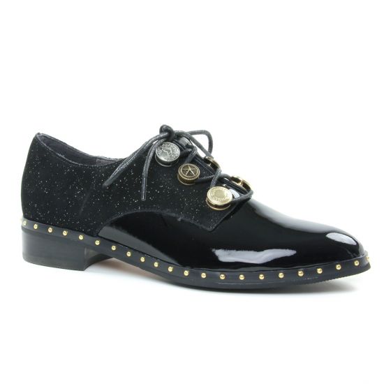 Chaussures À Lacets Mamzelle Siroe Noir Clou Or, vue principale de la chaussure femme
