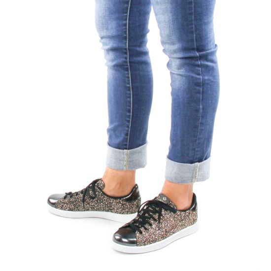 tennis gris argent mode femme automne hiver - Photo Produit 8