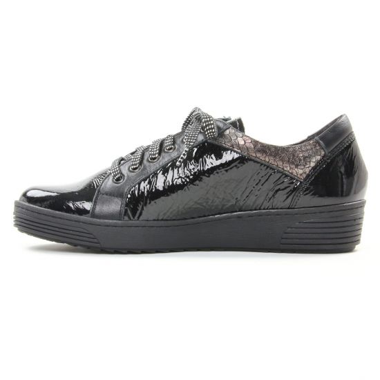 tennis noir argent mode femme automne hiver - Photo Produit 3