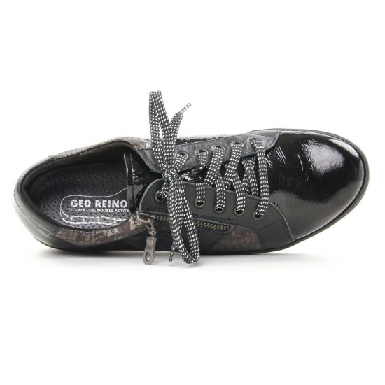 tennis noir argent mode femme automne hiver - Photo Produit 4
