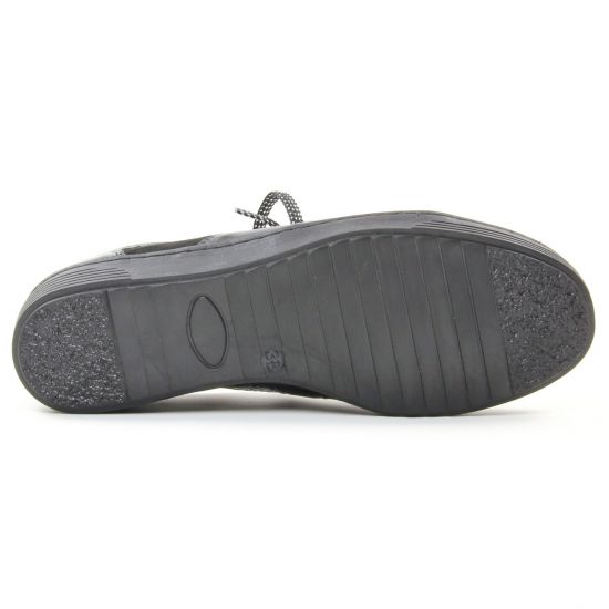 tennis noir argent mode femme automne hiver - Photo Produit 5