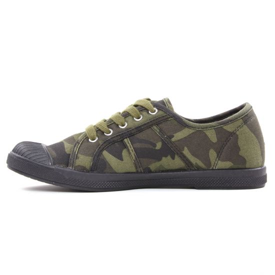 tennis toile vert kaki mode femme automne hiver - Photo Produit 3