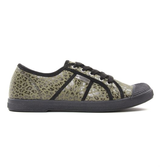 tennis toile vert leopard mode femme automne hiver - Photo Produit 2
