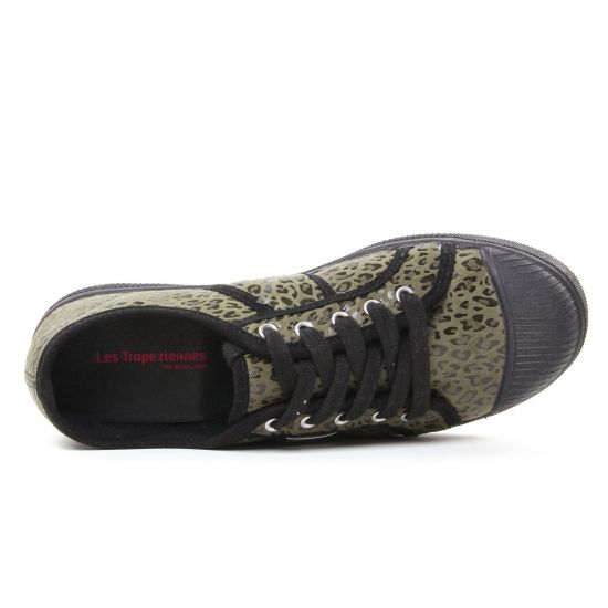 tennis toile vert leopard mode femme automne hiver - Photo Produit 3