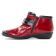 low boots rouge noir mode femme automne hiver vue 3
