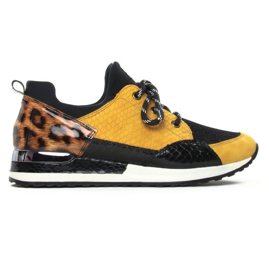 baskets mode beige noir mode femme automne hiver - Photo Produit 2