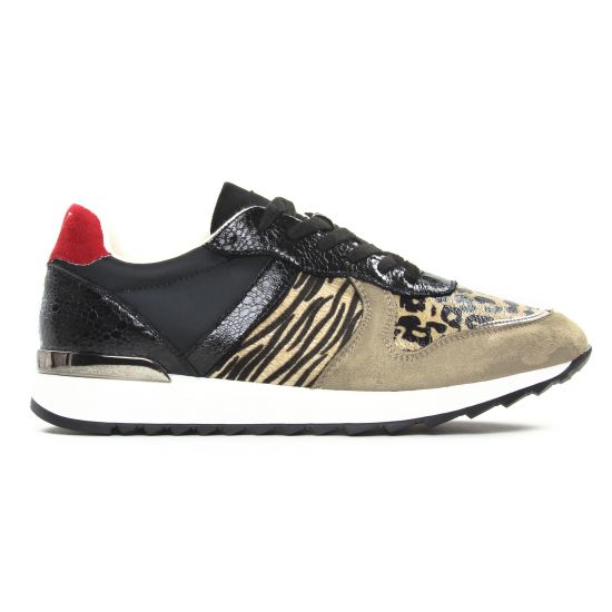 baskets mode beige noir mode femme automne hiver - Photo Produit 2