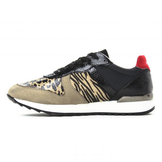 baskets mode beige noir mode femme automne hiver - Photo Produit 3