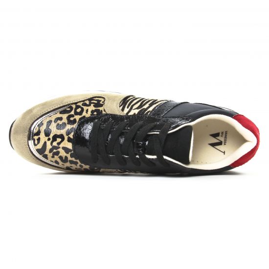 baskets mode beige noir mode femme automne hiver - Photo Produit 4