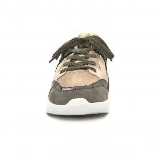 baskets mode beige rose kaki mode femme automne hiver - Photo Produit 6