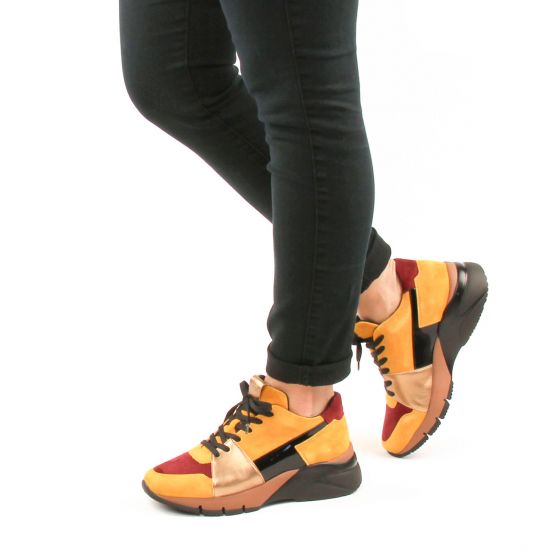 baskets mode jaune mode femme automne hiver - Photo Produit 8