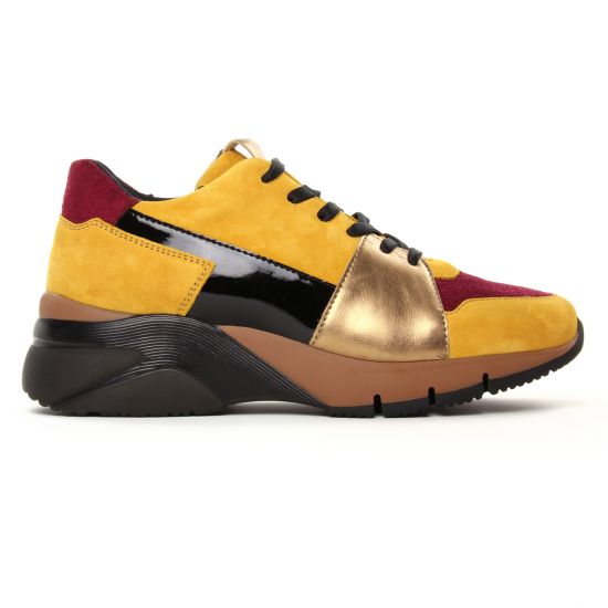 baskets mode jaune mode femme automne hiver - Photo Produit 2