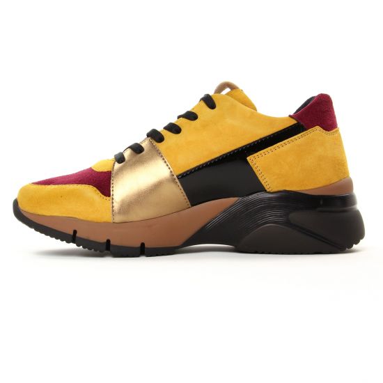 baskets mode jaune mode femme automne hiver - Photo Produit 3