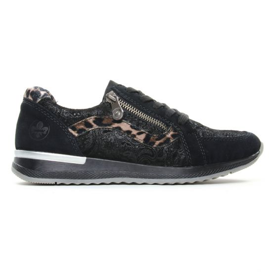 baskets mode noir leopard mode femme automne hiver - Photo Produit 2