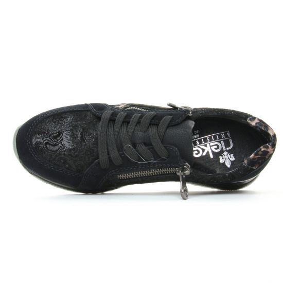 baskets mode noir leopard mode femme automne hiver - Photo Produit 4