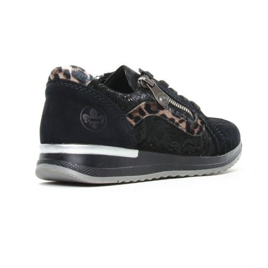 baskets mode noir leopard mode femme automne hiver - Photo Produit 7