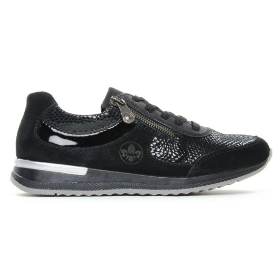 baskets mode noir mode femme automne hiver - Photo Produit 2