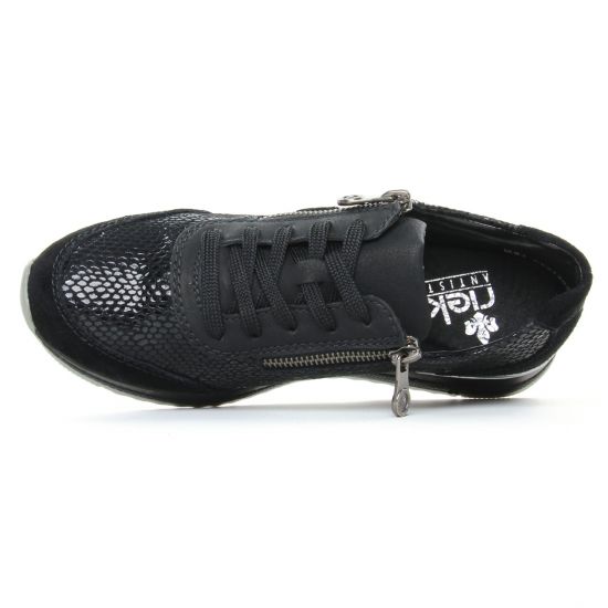 baskets mode noir mode femme automne hiver - Photo Produit 4