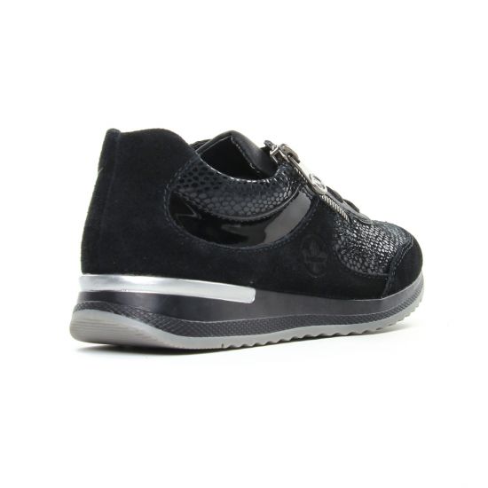 baskets mode noir mode femme automne hiver - Photo Produit 7
