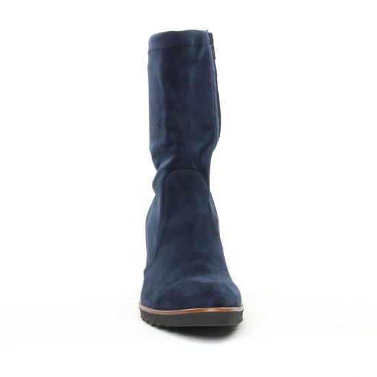 boots bleu marine mode femme automne hiver - Photo Produit 6