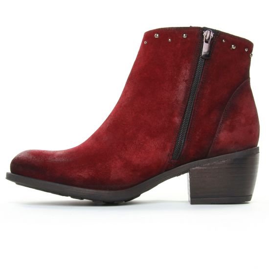 boots rouge mode femme automne hiver - Photo Produit 3
