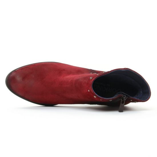 boots rouge mode femme automne hiver - Photo Produit 4