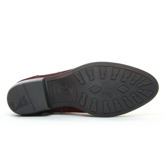 boots rouge mode femme automne hiver - Photo Produit 5