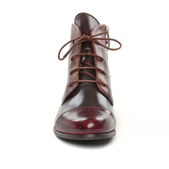 bottines à lacets bordeaux multi mode femme automne hiver - Photo Produit 6