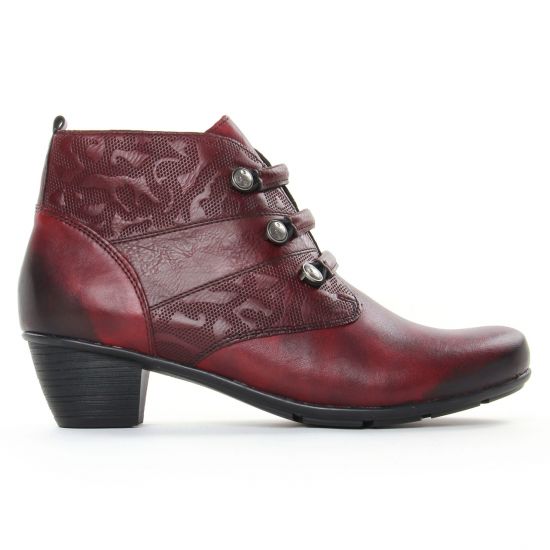 boots bordeaux mode femme automne hiver - Photo Produit 2