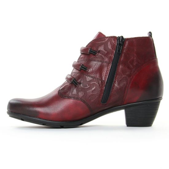boots bordeaux mode femme automne hiver - Photo Produit 3
