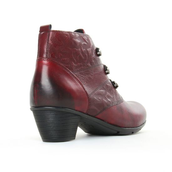 boots bordeaux mode femme automne hiver - Photo Produit 7